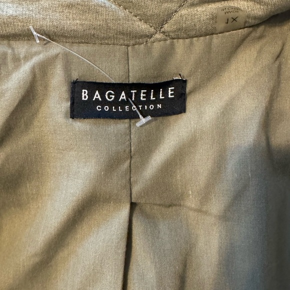 Revolve Bagatelle French Terry Bomber Jacket Diamond Quilted Olive Green New - Picture 9 of 10